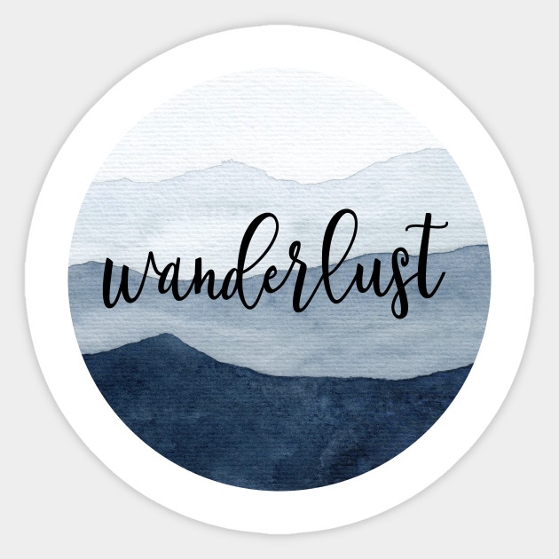 Mountains Ombre |Watercolor Indigo Texture